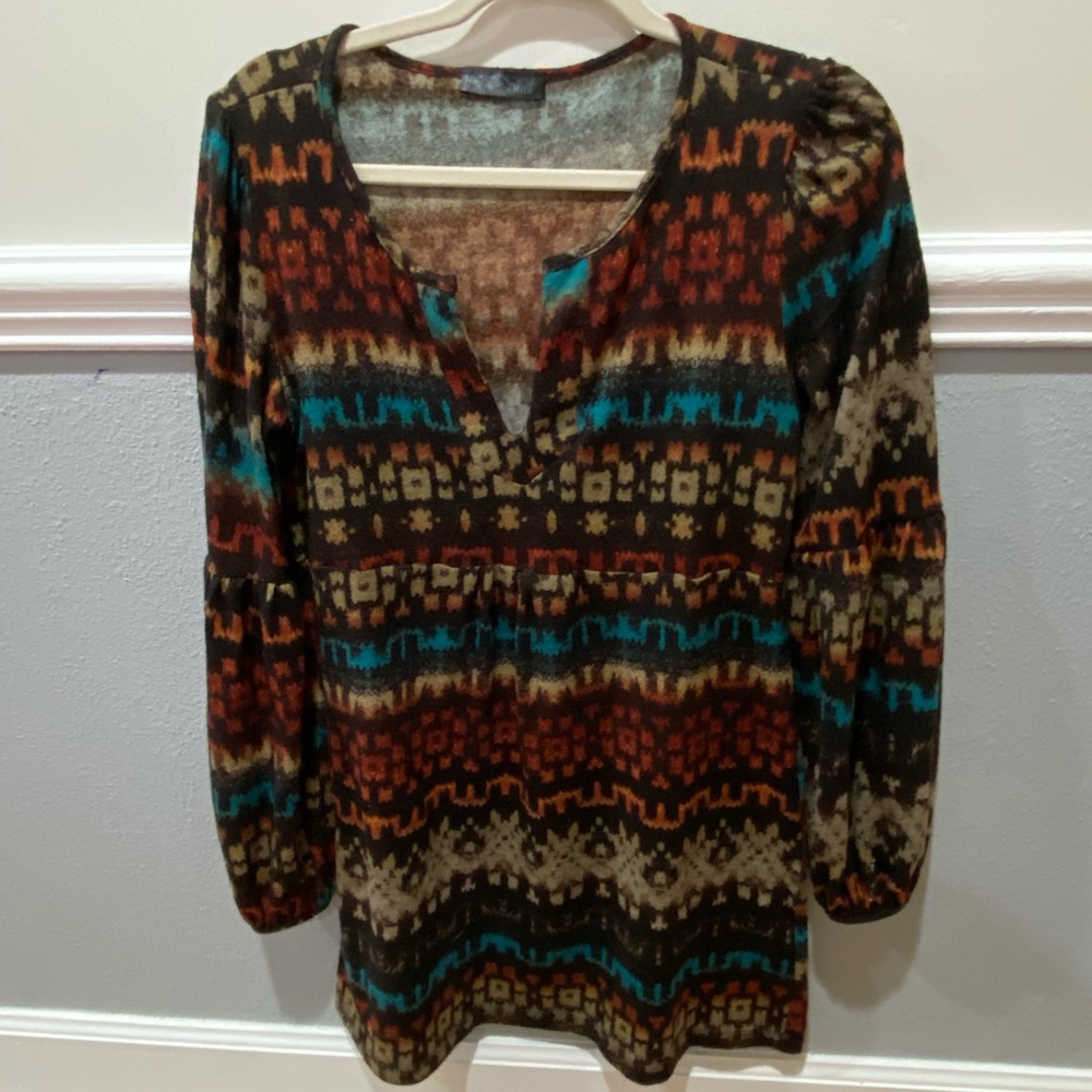 Patterned Brown Dress